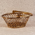 Load image into Gallery viewer, Vintage Mid Century Modern Braided Brass Wire Basket