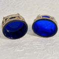 Load image into Gallery viewer, Set of Three Cobalt Pieces - 1 Bohemia Cobalt Vase and 2 Cobalt Salt Cellars