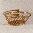 Load image into Gallery viewer, Vintage Mid Century Modern Braided Brass Wire Basket