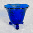 Load image into Gallery viewer, Set of Three Cobalt Pieces - 1 Bohemia Cobalt Vase and 2 Cobalt Salt Cellars