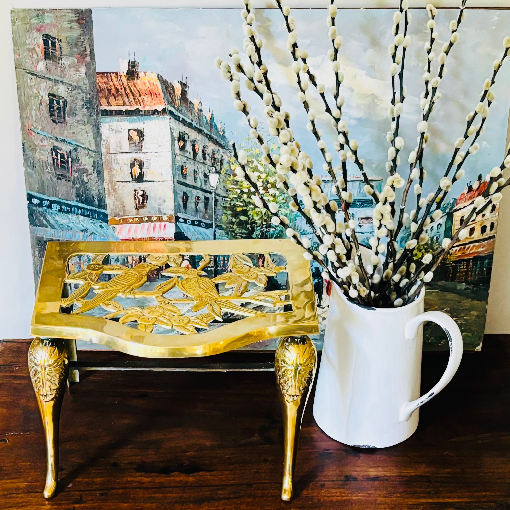 Vintage Brass Plant Stand