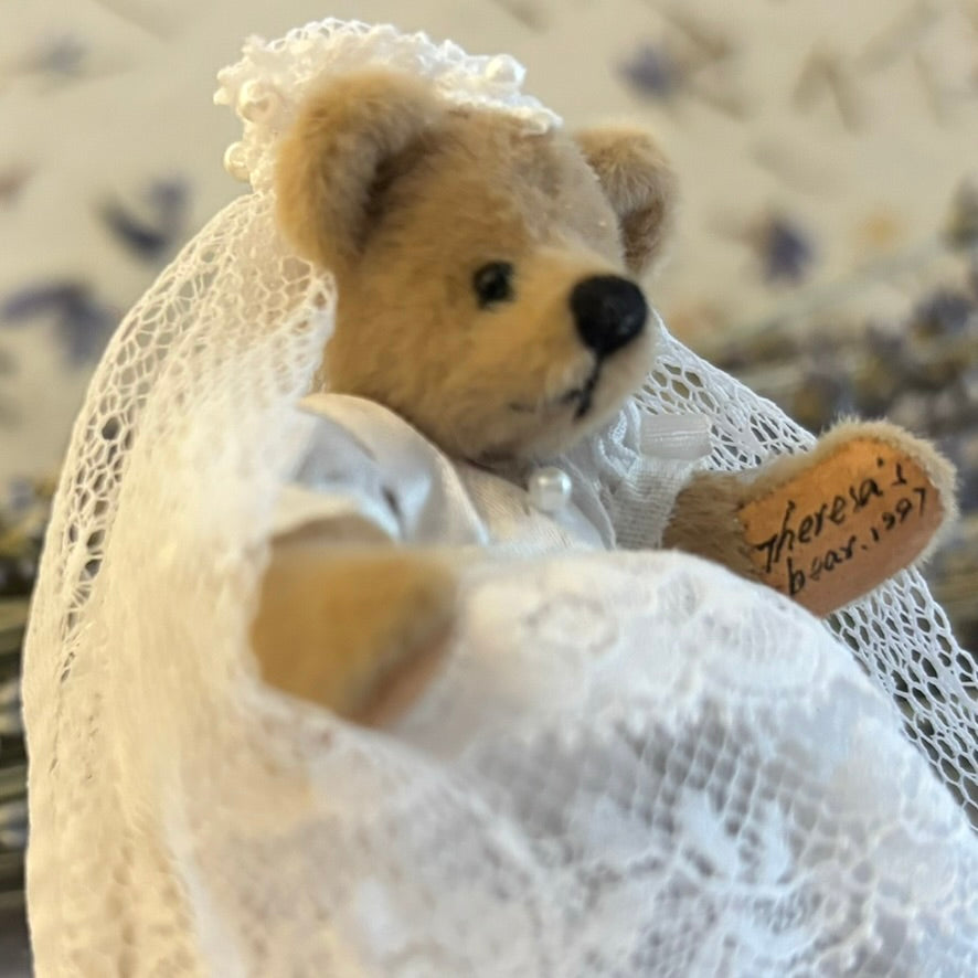 Bear Wearing A Wedding Dress - World of Miniature Bears - 1997