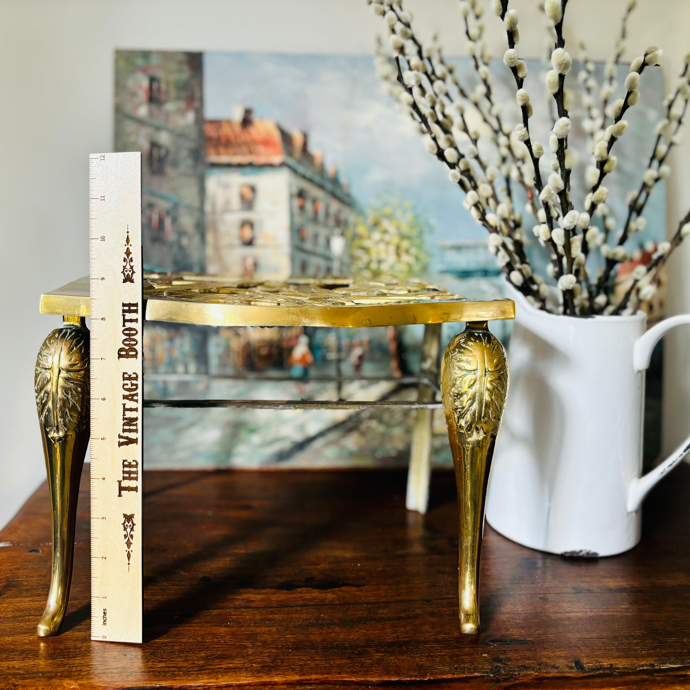 Vintage Brass Plant Stand