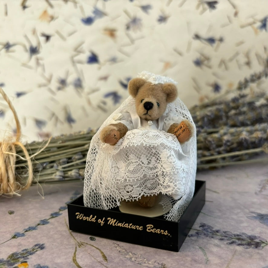 Bear Wearing A Wedding Dress - World of Miniature Bears - 1997