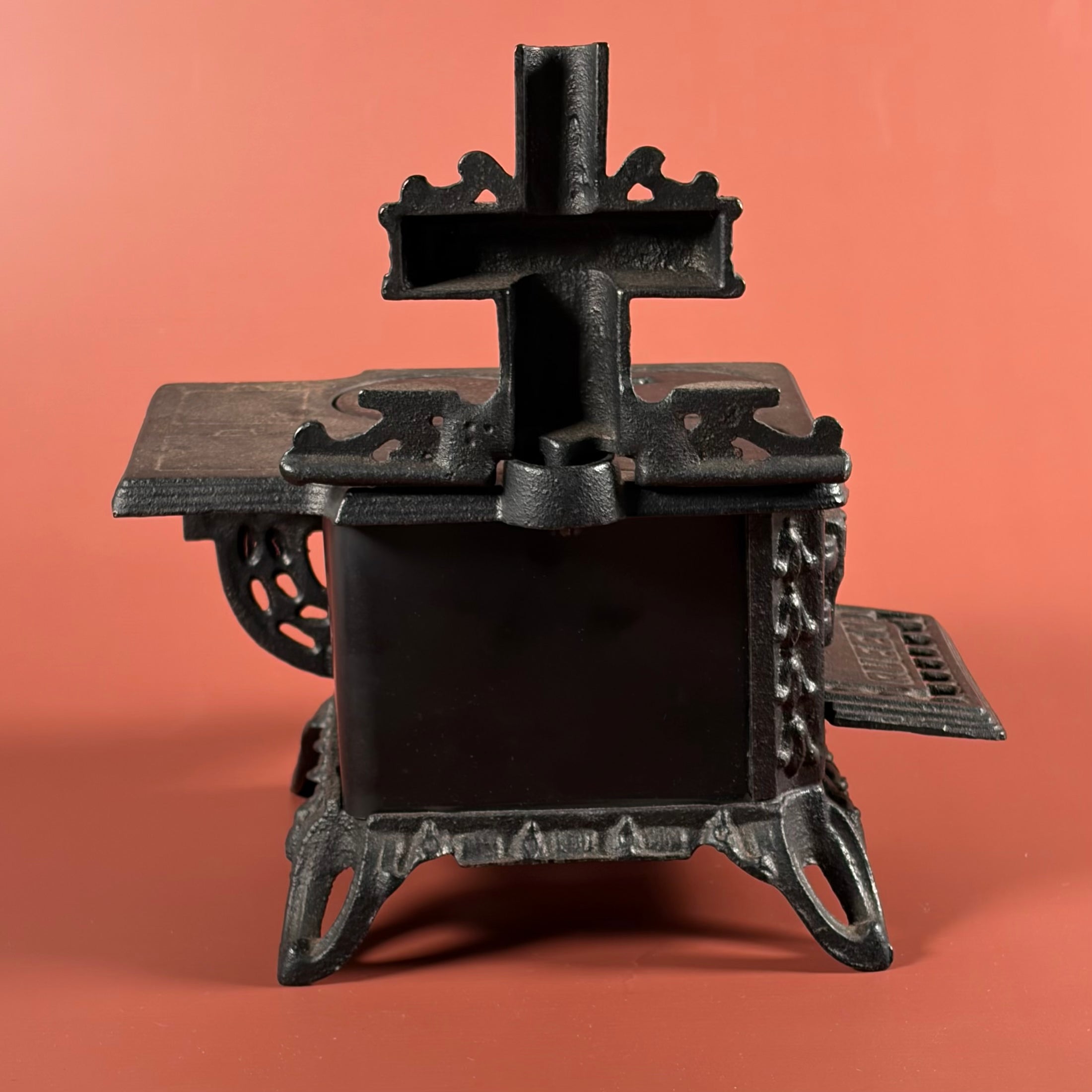 Vintage Salesman's Miniature Queen Brand Cast Iron Stove - Circa 1960's