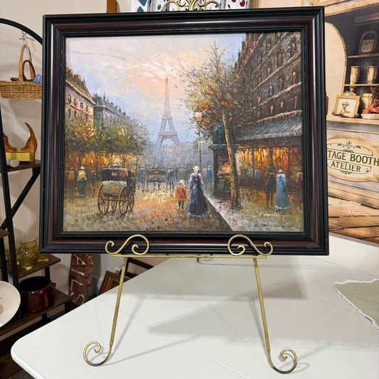 Signed Oil Painting - Eiffel Tower in Paris