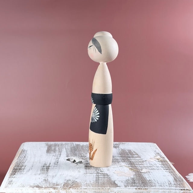 Circa 1960's - Vintage Sosaku Kokeshi Doll - Titled Minatsuki (June)