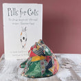 Load image into Gallery viewer, Vintage Calico Decoupage Ceramic Crazy Quilt Cat/Pills For Cats
