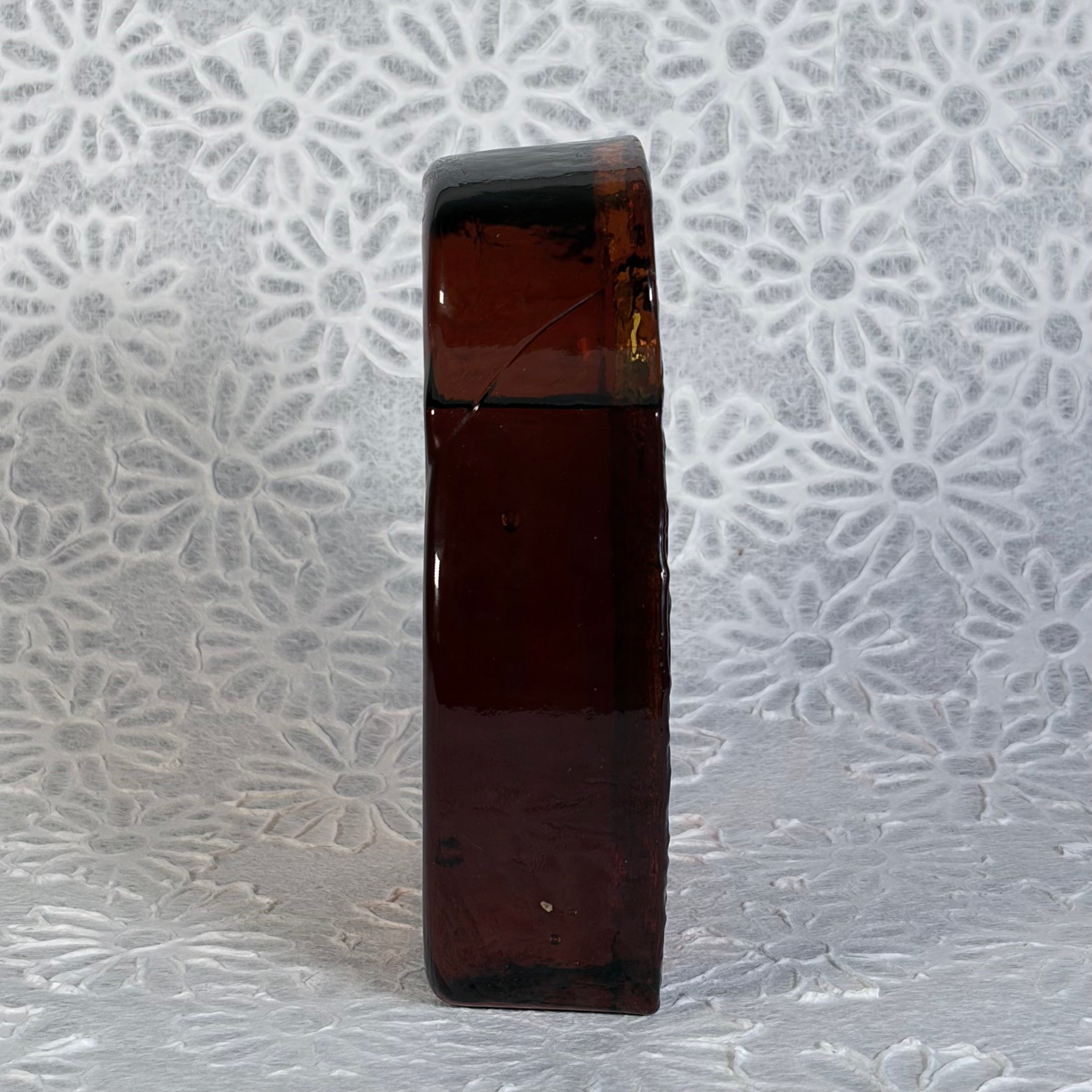 Vintage Mid Century Modern Blenko Glass Company Amber Owl