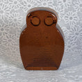 Load image into Gallery viewer, Vintage Mid Century Modern Blenko Glass Company Amber Owl

