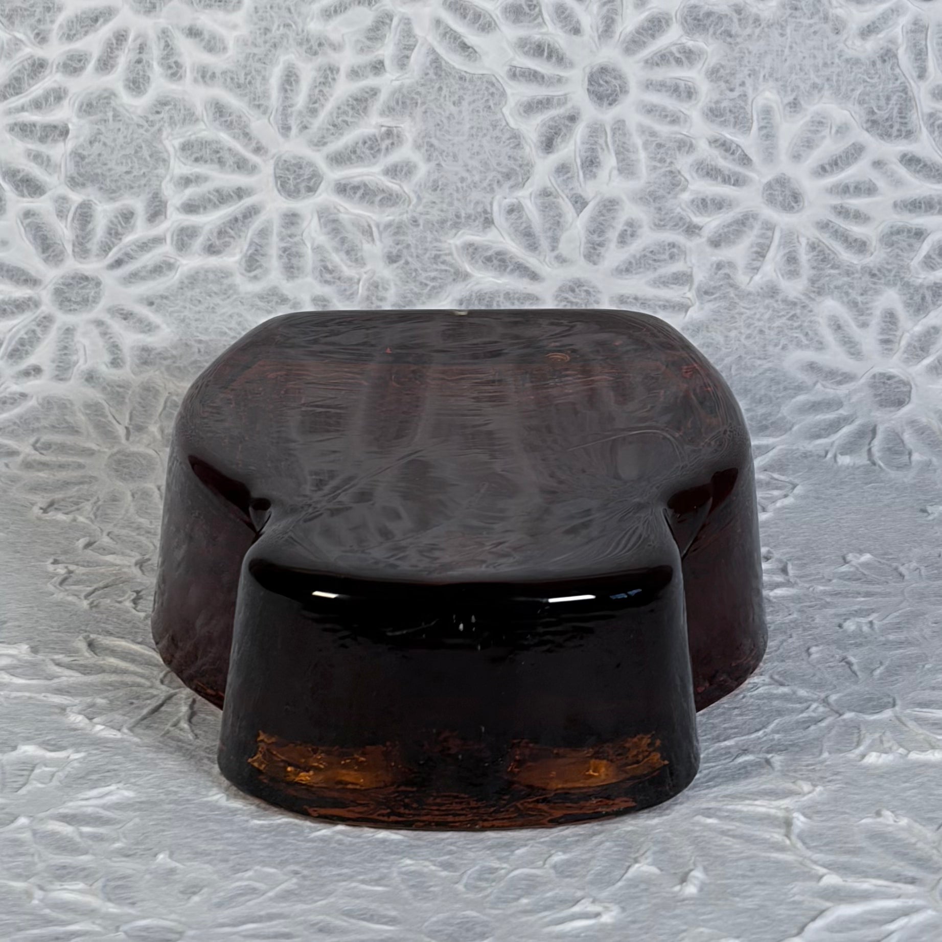 Vintage Mid Century Modern Blenko Glass Company Amber Owl