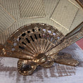 Load image into Gallery viewer, Vintage Brass Fan Shaped Tabletop Picture Frame
