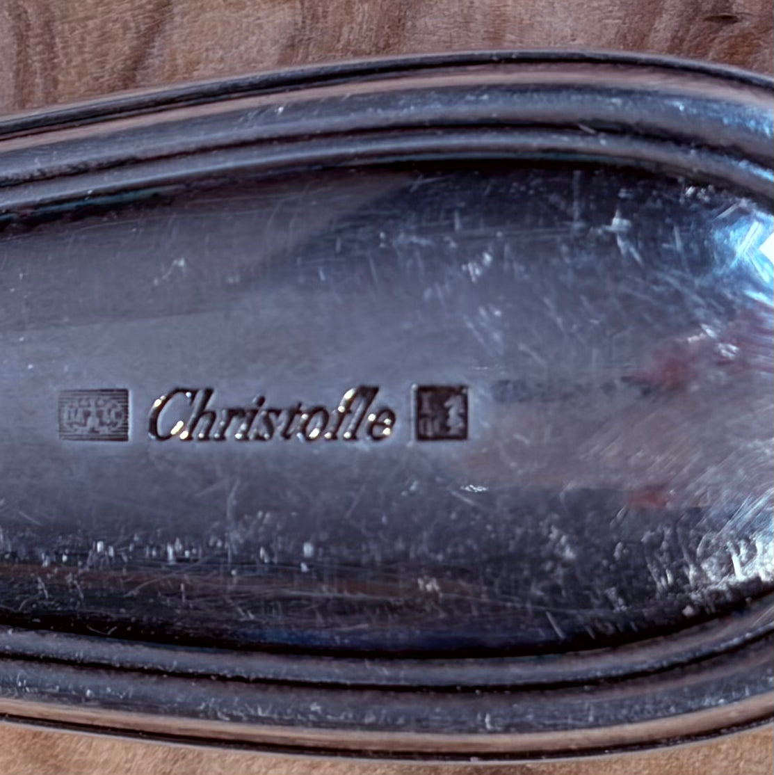 Vintage Christophe Albi Silver Plated Metal Magnifying Glass