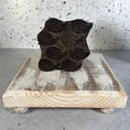 Load image into Gallery viewer, Vintage Hand Carved Wooden Printing Block Stamp with Paisley Pattern

