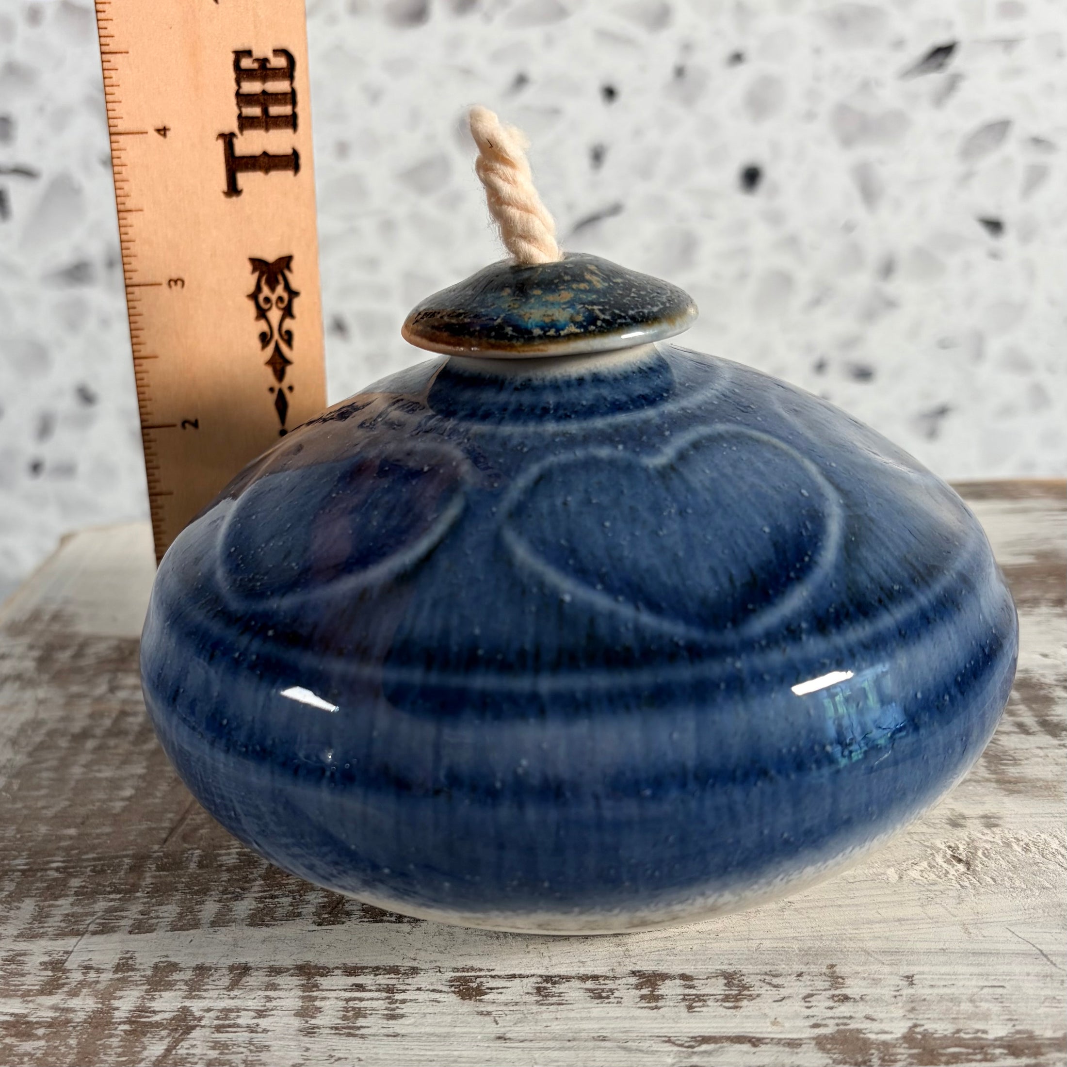 Studio Stone Soldier Pottery Oil Lamp Jacksonville VT