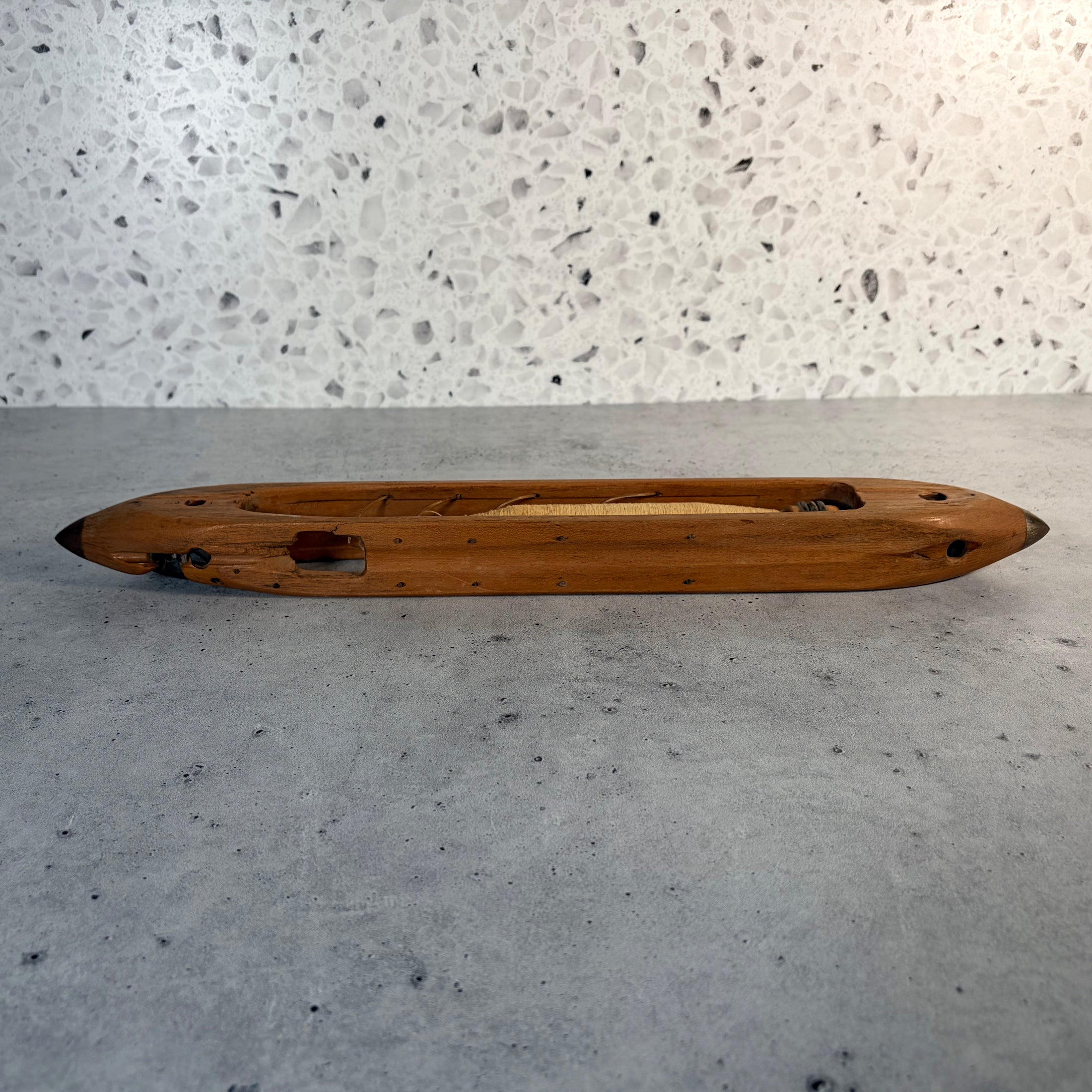 Vintage Wooden Weaver's Boat Shuttle