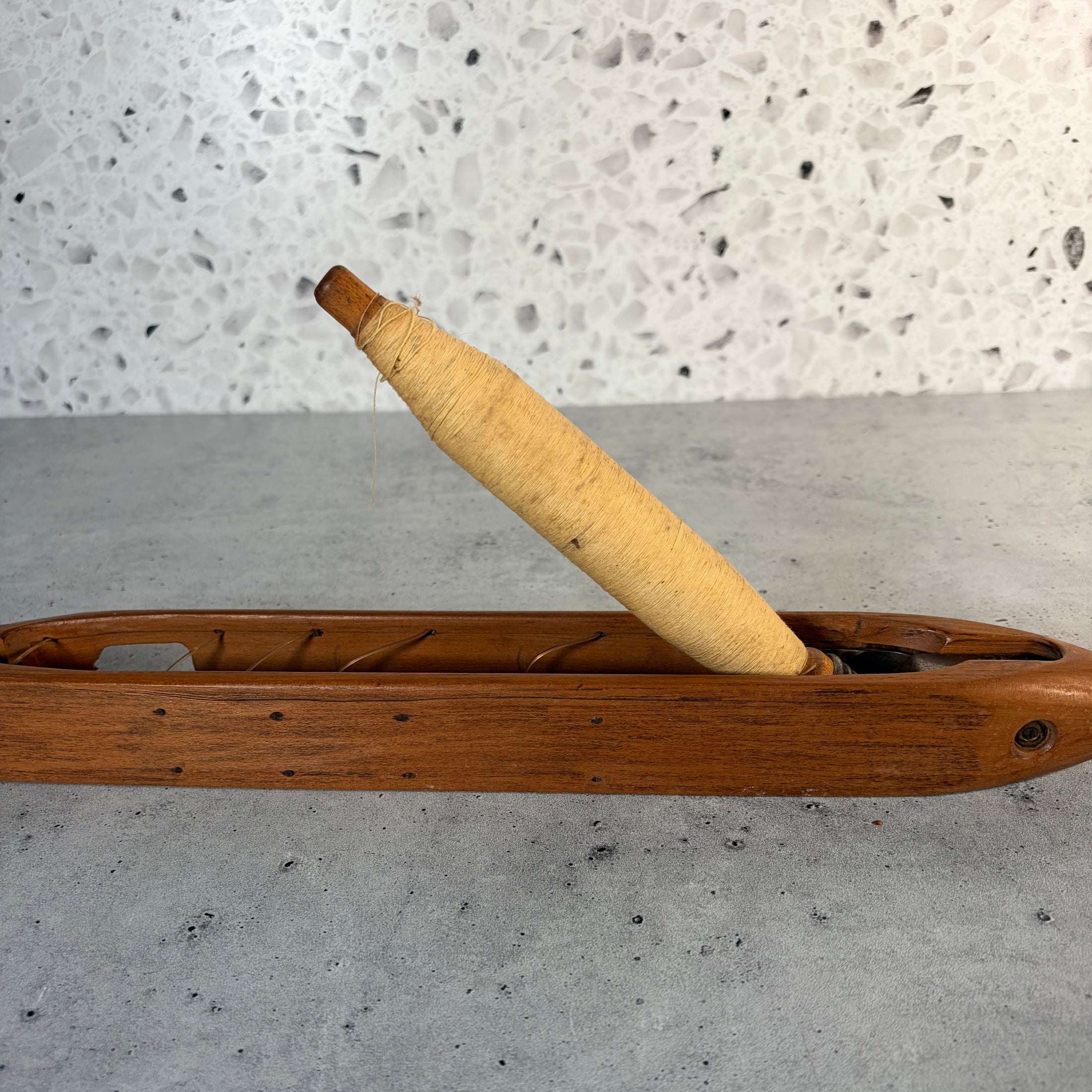Vintage Wooden Weaver's Boat Shuttle