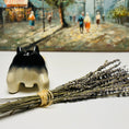Load image into Gallery viewer, Mid Century Modern Ceramic Terrier with Watering Bowl
