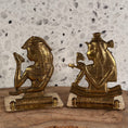 Load image into Gallery viewer, Vintage MCM Solid Brass Book Ends Depicting Images of Queen Cleopatra - Set of 2
