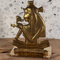 Load image into Gallery viewer, Vintage MCM Solid Brass Book Ends Depicting Images of Queen Cleopatra - Set of 2
