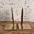 Load image into Gallery viewer, Vintage MCM Solid Brass Book Ends Depicting Images of Queen Cleopatra - Set of 2
