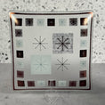 Load image into Gallery viewer, Mid Century Modern Teak Wood and Brass Goblet Set w/Inland Glass Atomic Starburst Plate
