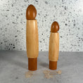 Load image into Gallery viewer, Vintage Shozan Shido Kokeshi dolls - Yukinko Snow Child - Set of 2
