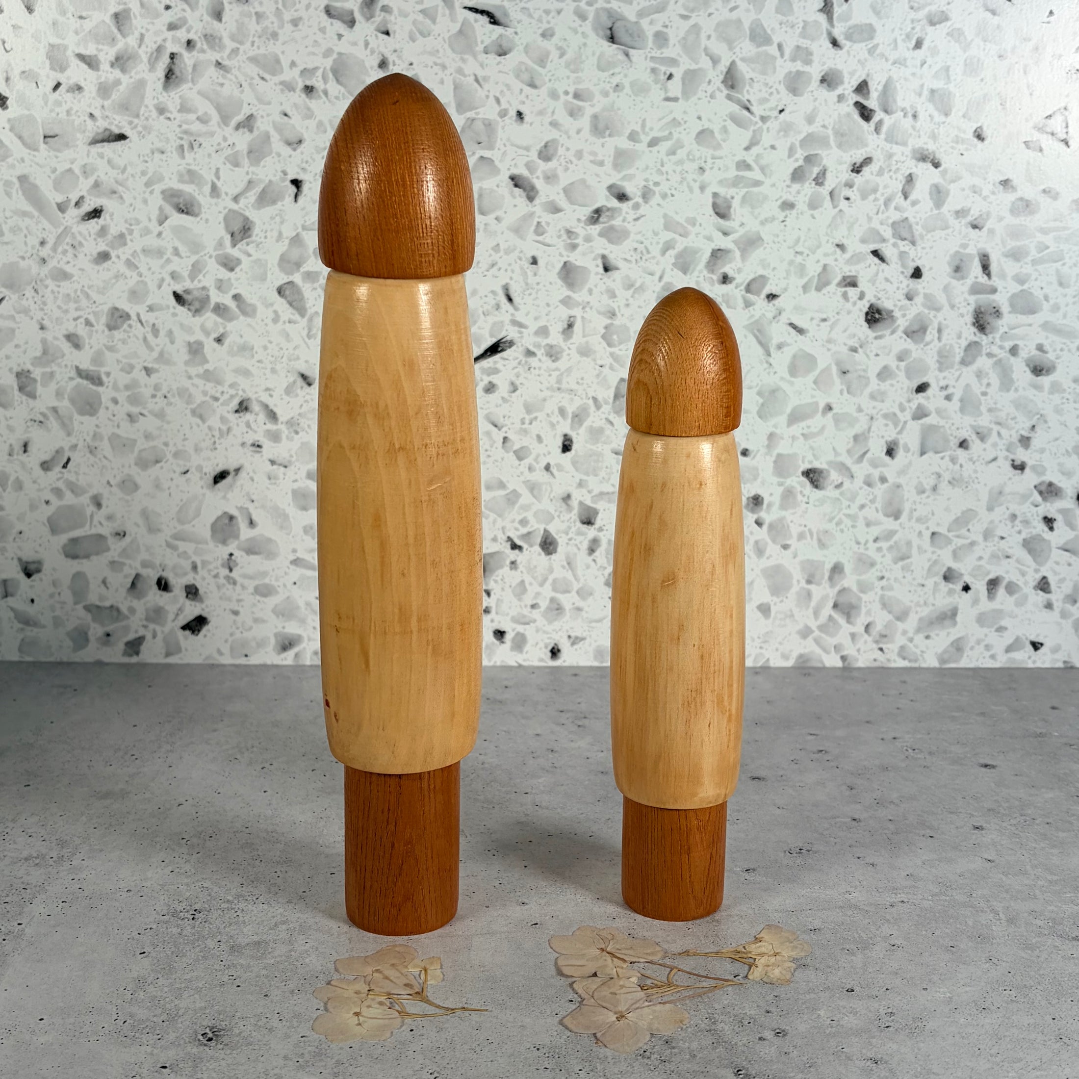 Vintage Shozan Shido Kokeshi dolls - Yukinko Snow Child - Set of 2