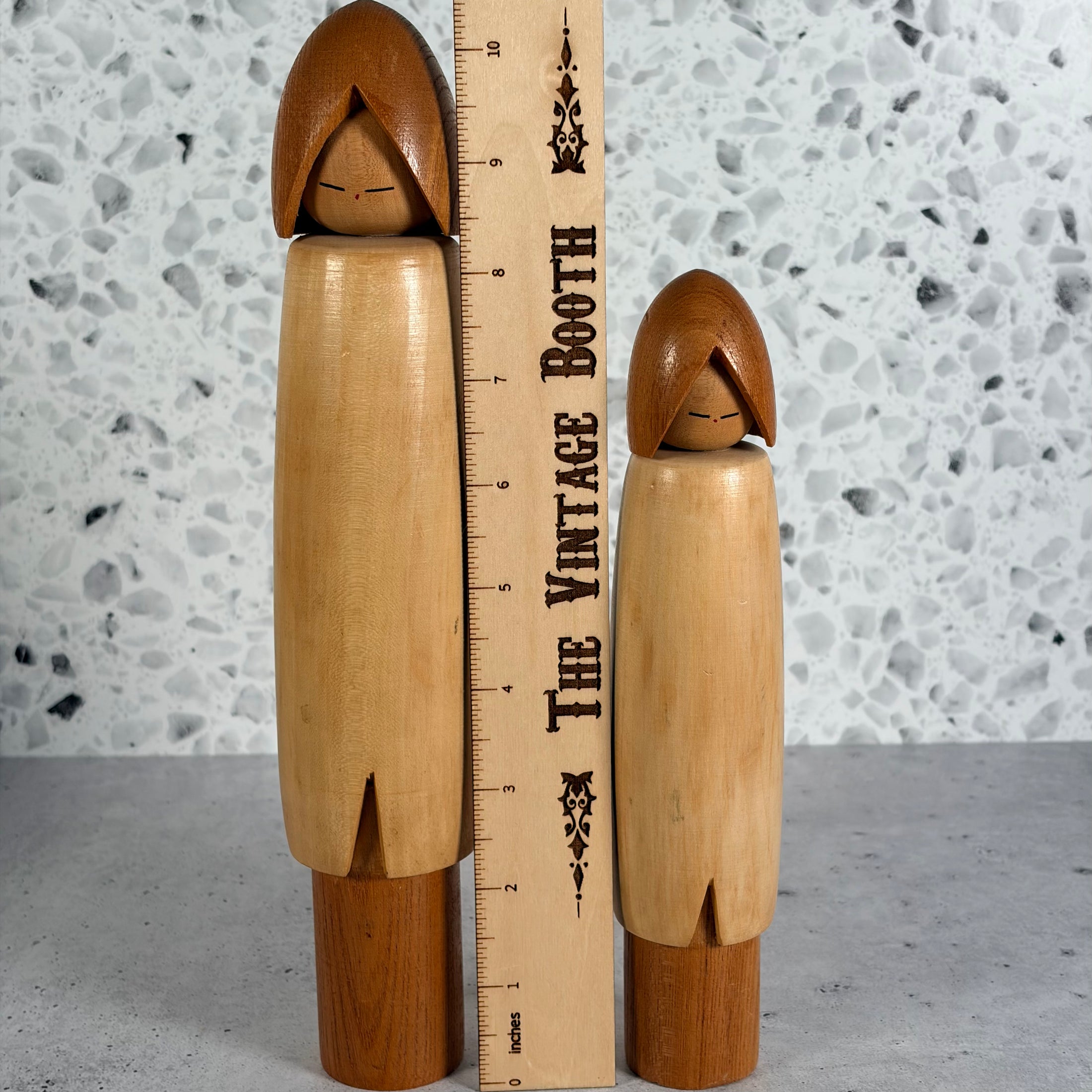 Vintage Shozan Shido Kokeshi dolls - Yukinko Snow Child - Set of 2