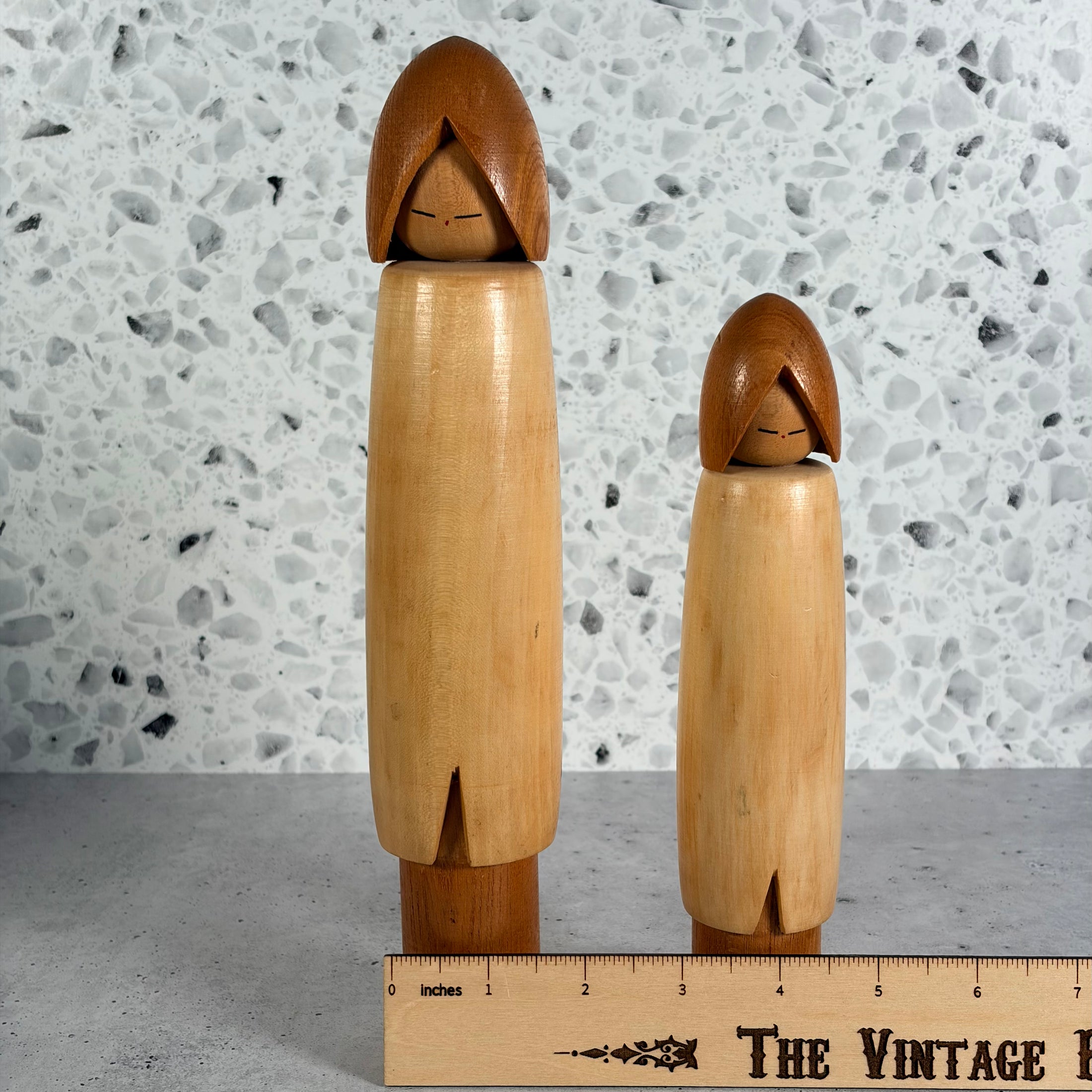 Vintage Shozan Shido Kokeshi dolls - Yukinko Snow Child - Set of 2