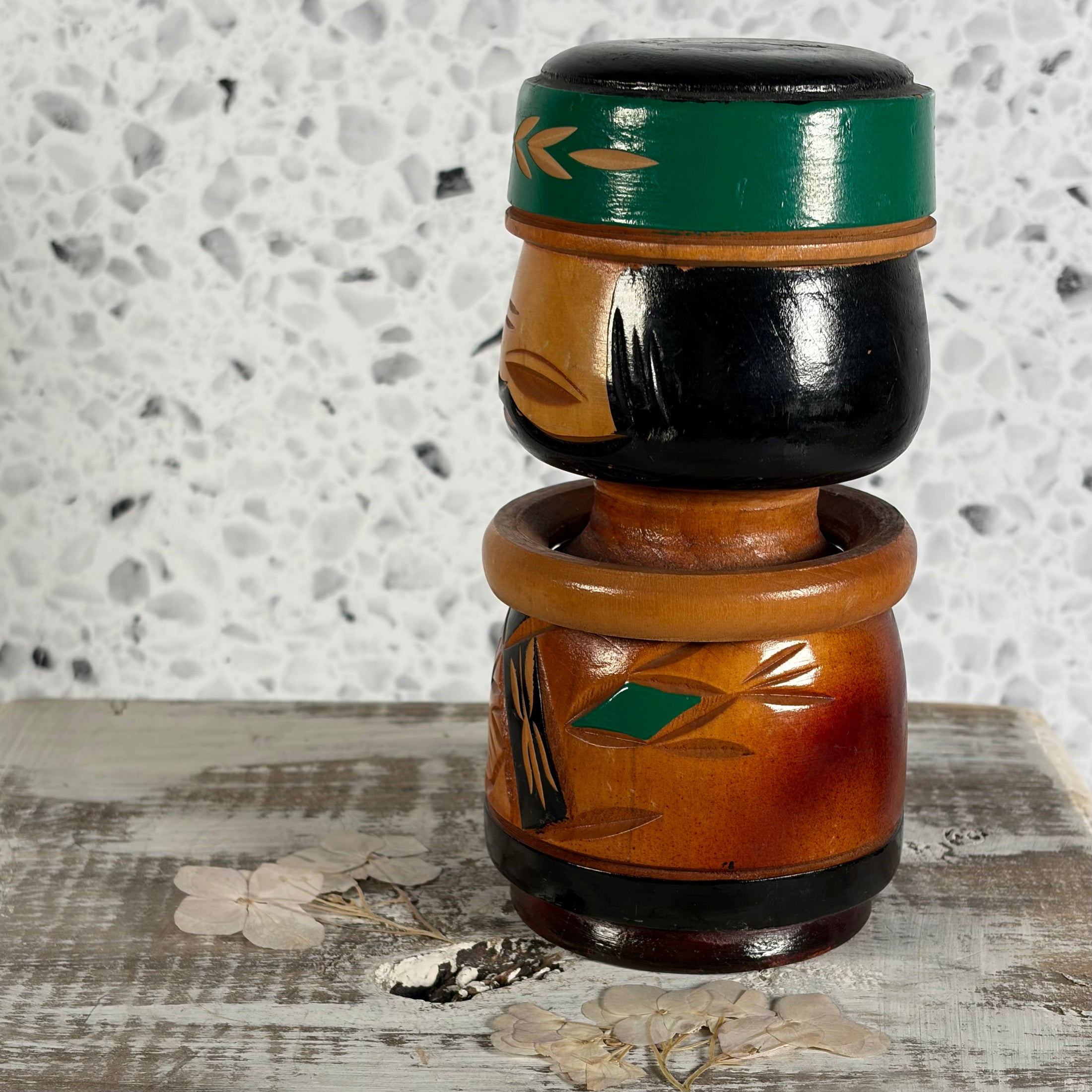 Vintage Japanese Ainu Nipopo Wooden Creative Kokeshi Doll