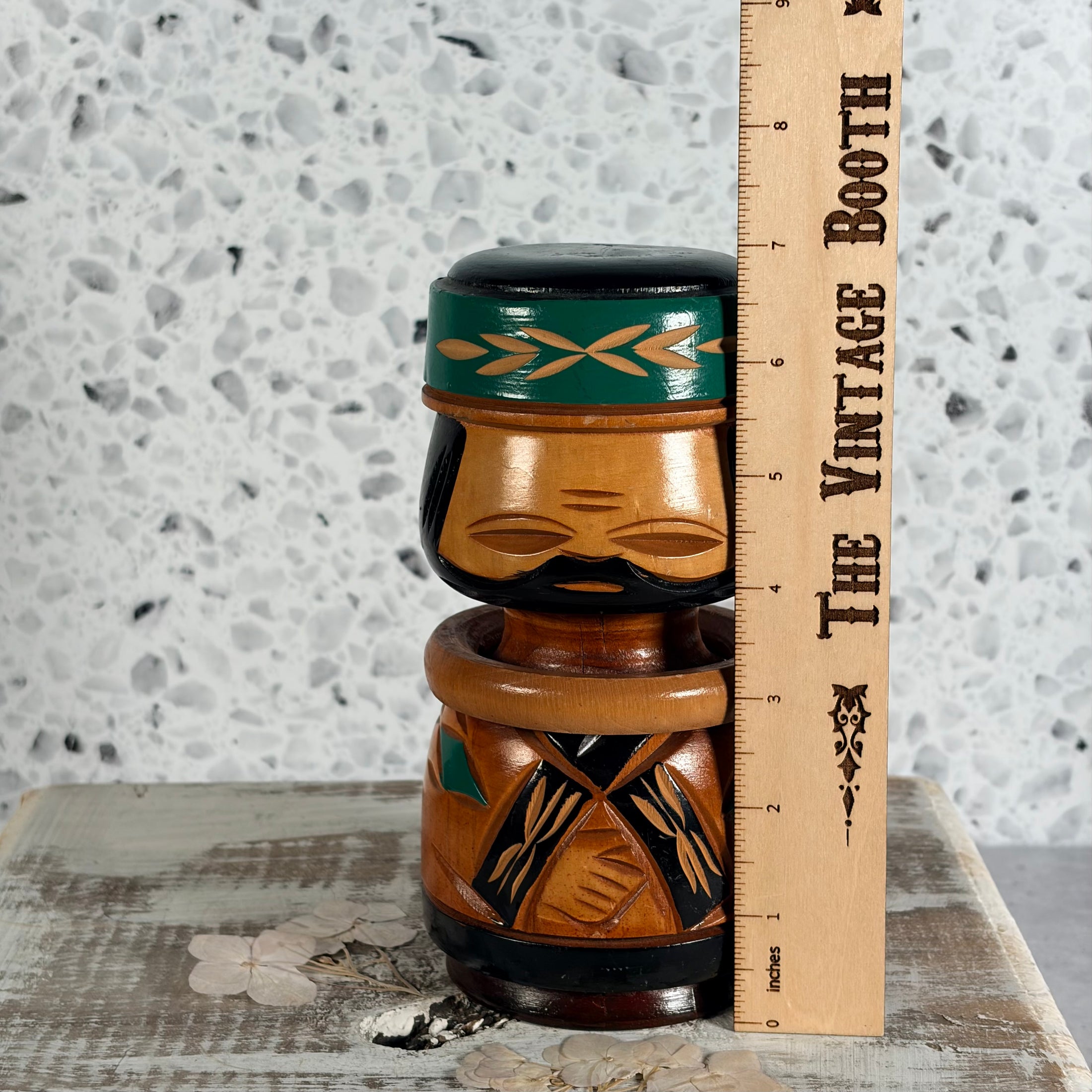 Vintage Japanese Ainu Nipopo Wooden Creative Kokeshi Doll