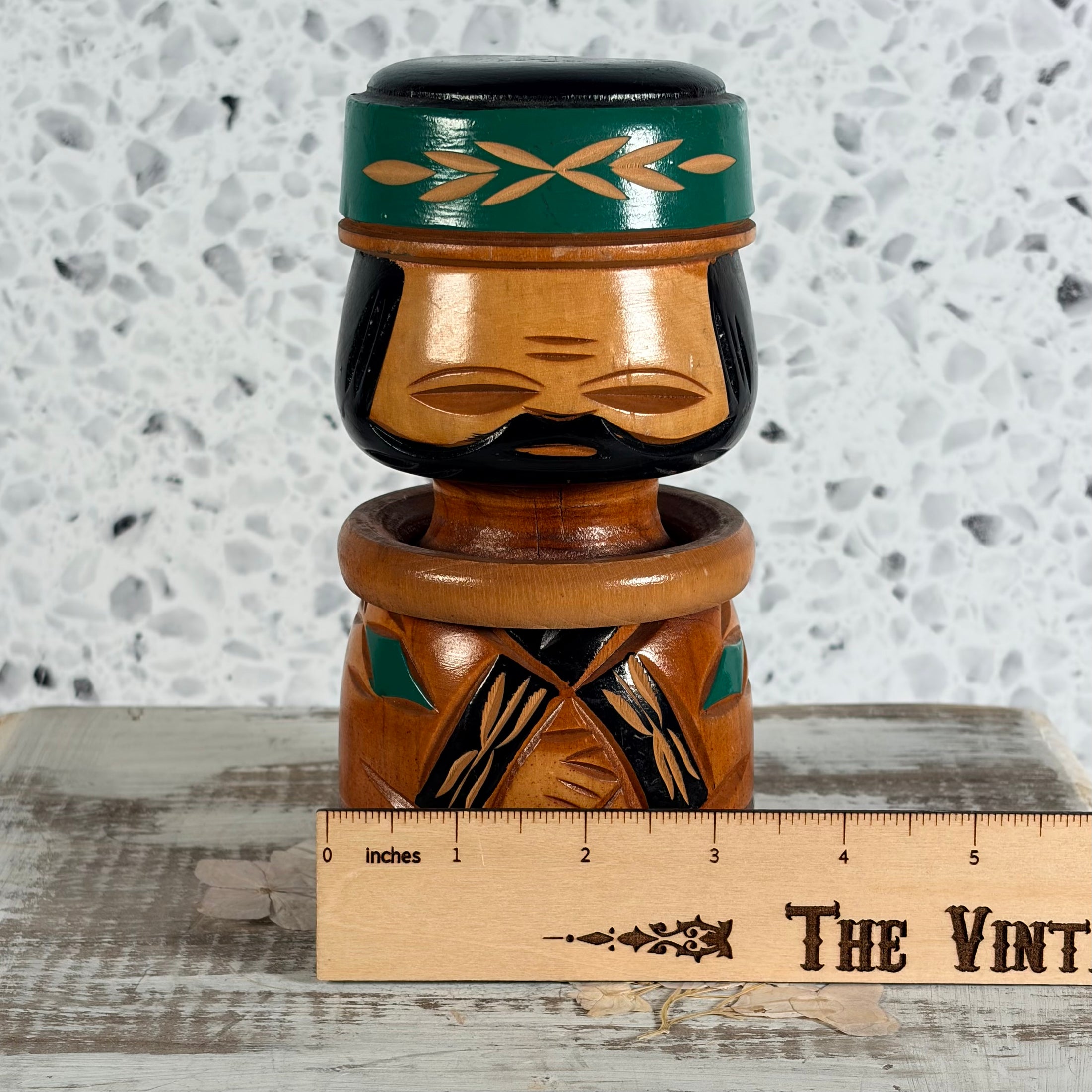 Vintage Japanese Ainu Nipopo Wooden Creative Kokeshi Doll