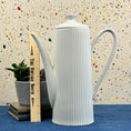 Load image into Gallery viewer, Vintage Mid Century Modern White Ribbed Pitcher w/Lid
