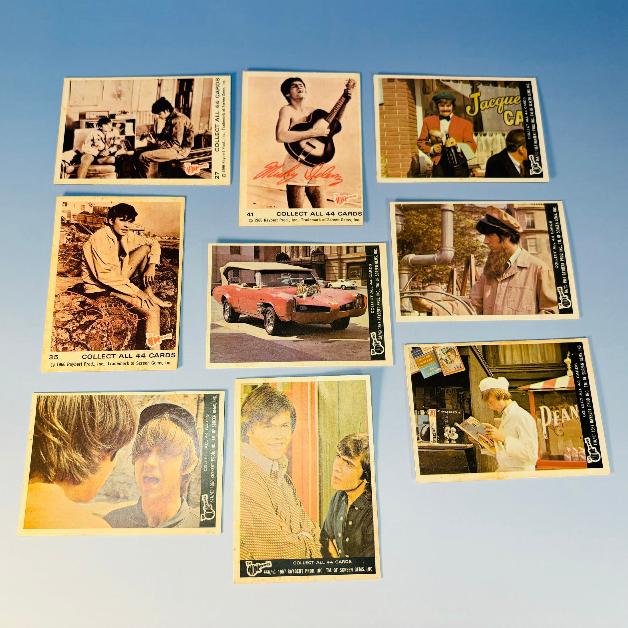 Vintage Beatles and Monkees Trading Cards from the 1960's