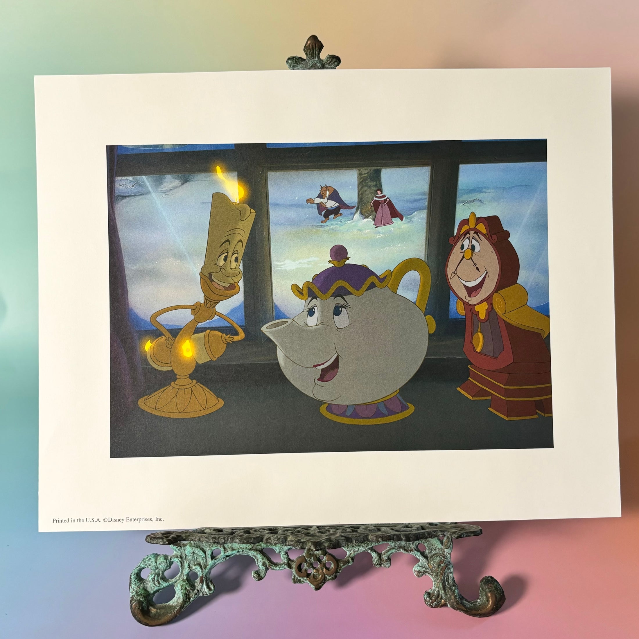 2002 Vintage Disney Portfolio of 4 Lithographs - Beauty and the Beast