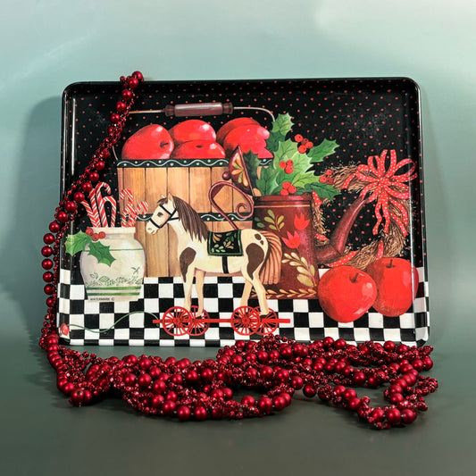 Vintage Italian Made Keller Charles Christmas Tray