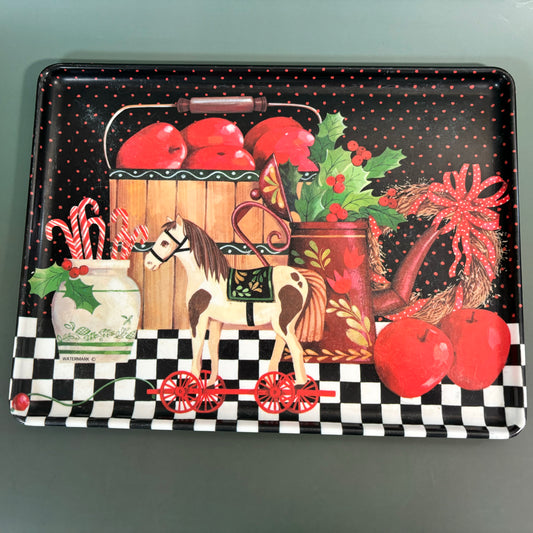 Vintage Italian Made Keller Charles Christmas Tray