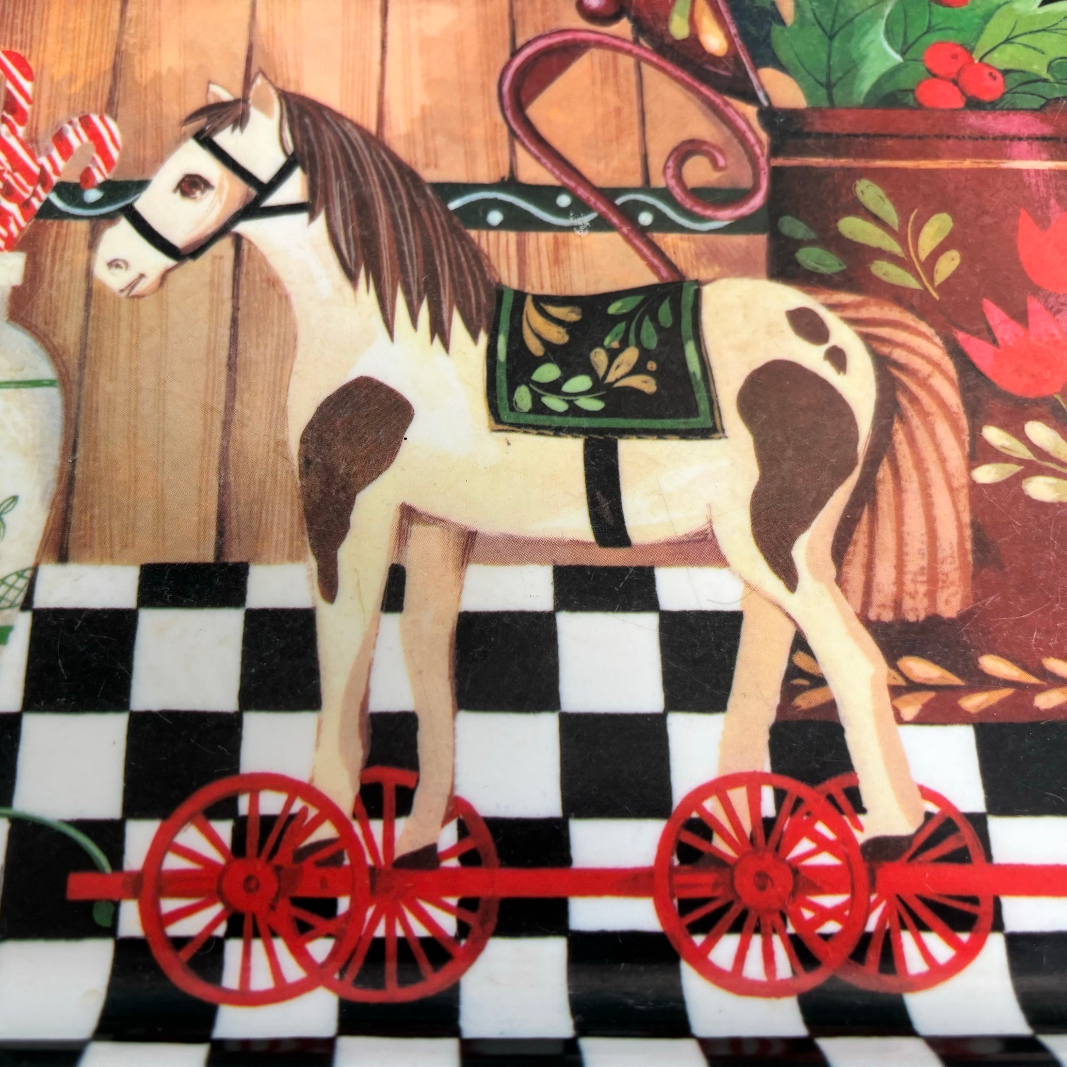 Vintage Italian Made Keller Charles Christmas Tray