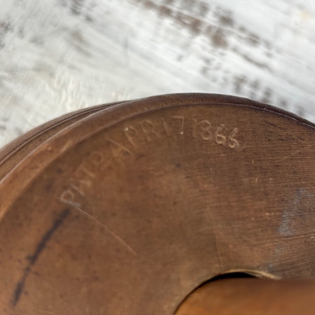 Vintage Farmhouse TreenWare - Large Butter Mold with Carved Pineapple and Fronds - Circa 1800's