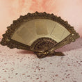 Load and play video in Gallery viewer, Vintage Brass Fan Shaped Tabletop Picture Frame
