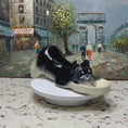 Load and play video in Gallery viewer, Mid Century Modern Ceramic Terrier with Watering Bowl
