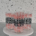 Load and play video in Gallery viewer, Mid Century Modern Anchor Hocking Tumblers in Ivy Scroll Pattern - Set of 4
