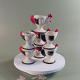 Load and play video in Gallery viewer, Circa 1950-60's Holt Howard Cog Rouge Egg Cups - Made in Japan - Set of 7
