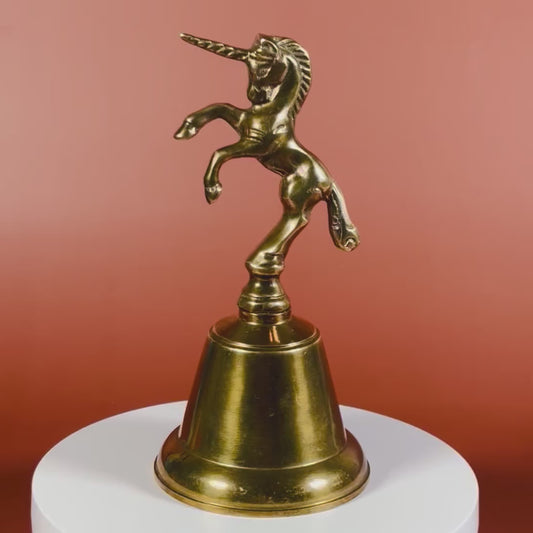 Vintage Solid Brass Unicorn Bell
